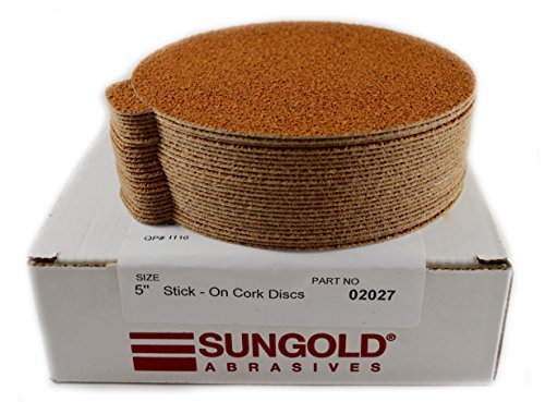 Sungold Abrasives 02027 Psa Cork Sanding Discs Pack Of 25 5