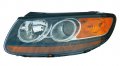 Driver Side Headlight Assembly For 2007 Hyundai Santa Fe To 11 07 Halogen Clear Amber Lens Black Bezel Front Left 