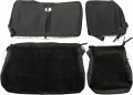 Kuafu Seat Covers Compatible With 2017-2022 Ford F250 Super Duty Protector Black Synthetic Leather Front Rear Full Set