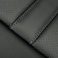 Kuafu Seat Covers Compatible With 2017-2022 Ford F250 Super Duty Protector Black Synthetic Leather Front Rear Full Set