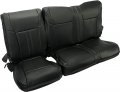 Kuafu Seat Covers Compatible With 2017-2022 Ford F250 Super Duty Protector Black Synthetic Leather Front Rear Full Set