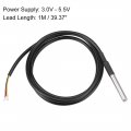 Uxcella Ds18b20 Temperature Sensor Waterproof Digital Thermal Probe Temp 1m Lead Length 2 Pack