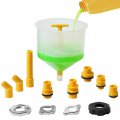 Oemtools 87009 No-spill Coolant Funnel Kit Near Universal Fitment Translucent 15 Piece Set Cooling System Allows Access To 