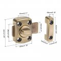 Uxcell Rotate Bolt Latch Zinc Alloy Security Door Lock Gate Latches Nail-free For Cabinet Furniture Bathroom Window 1 7x1 2