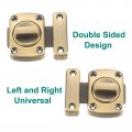 Uxcell Rotate Bolt Latch Zinc Alloy Security Door Lock Gate Latches Nail-free For Cabinet Furniture Bathroom Window 1 7x1 2