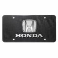 Ipick Image For Honda 3d Chrome Dual Logo 100 Real Black Carbon Fiber License Plate