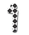 6-inch Wall Hanging Wood Letter Modern Black And White Pattern I 