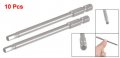 Uxcell 10 Pcs 1 4 X 100mm 4mm Magnetic Hex Hexagon Screwdriver Bits Gray