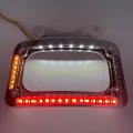 Httmt- Chrome Dual Led Laydown Curved License Plate Bracket Tag Holder Compatible With 2010up Flhx Flhxs Flhxse Fltrx Fltrxs