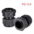 Uxcell 2pcs Pg13 5 Cable Gland Waterproof Connector Plastic Wire Glands Joints Black For 6-11mm Dia Wires