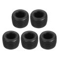 5pcs Male Thread Socket Pipe Plugs Pt 1 4 Carbon Steel Internal Hex Caps For Fitting And Sealing Black 