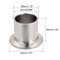 Uxcell 304 Stainless Steel Fitting Long Weld Clamp Ferrule Fits 28mm X 30mm 2pcs