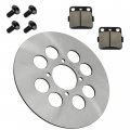 Caltric Rear Right Brake Disc With Pads Bolts Compatible Yamaha 5fk-2582w-00-00 5fk2582w0000