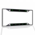 Fastasticdeals Metal Insert License Plate Frame Tyrannosaurus Rex Style C Weatherproof Car Accessories Chrome 4 Holes Solid 