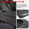 Center Console Armrest Lid Kit With Usb Ports And Wireless Charger Compatible Escalade Sierra Pickup Truck 01-07 Black