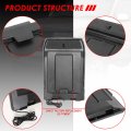 Center Console Armrest Lid Kit With Usb Ports And Wireless Charger Compatible Escalade Sierra Pickup Truck 01-07 Black