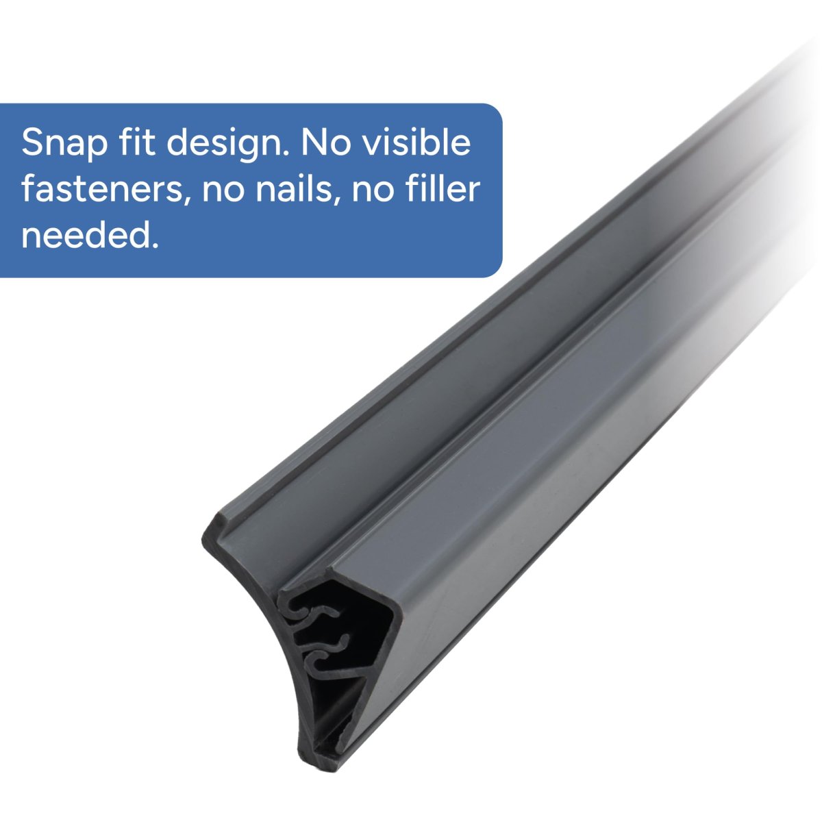 86 In Mocha Crown Molding Cap And Base Snap Together Kit 2 Pack Rp-crwnmold-kt Extruded Pvc For Rvs