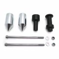 Httmt- Chrome Spike Frame Slider Crash Protector Compatible With Kawasaki Z1000 2003 2004 2005 2006 P N Mt290-028-cd