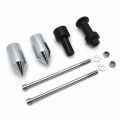 Httmt- Chrome Spike Frame Slider Crash Protector Compatible With Kawasaki Z1000 2003 2004 2005 2006 P N Mt290-028-cd
