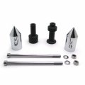 Httmt- Chrome Spike Frame Slider Crash Protector For Kawasaki Z1000 2003 2004 2005 2006 P N Mt290-028-cd