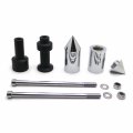 Httmt- Chrome Spike Frame Slider Crash Protector Compatible With Kawasaki Z1000 2003 2004 2005 2006 P N Mt290-028-cd