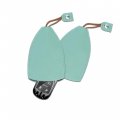 Car Key Case Leather Fob Cover Anti-losing Chain Creative Pull-out Cute Light Blue 