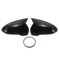 Pair Car Rear View Driver Passenger Side Mirror Cover Cap Overlay Gloss Black For Hyundai Tucson 2015-2020 Guard Covers 