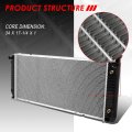 34 Inches Core Dpi 2317 Factory Style 1-row Cooling Radiator Compatible With Chevy Gmc C K 1500 00 3500 Pickup Suburban Tahoe