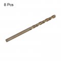 Uxcell 8pcs 4 1mm Drilling Dia Straight Shank High-speed Steel Cobalt Metric Twist Drill Bit Rotary Tool