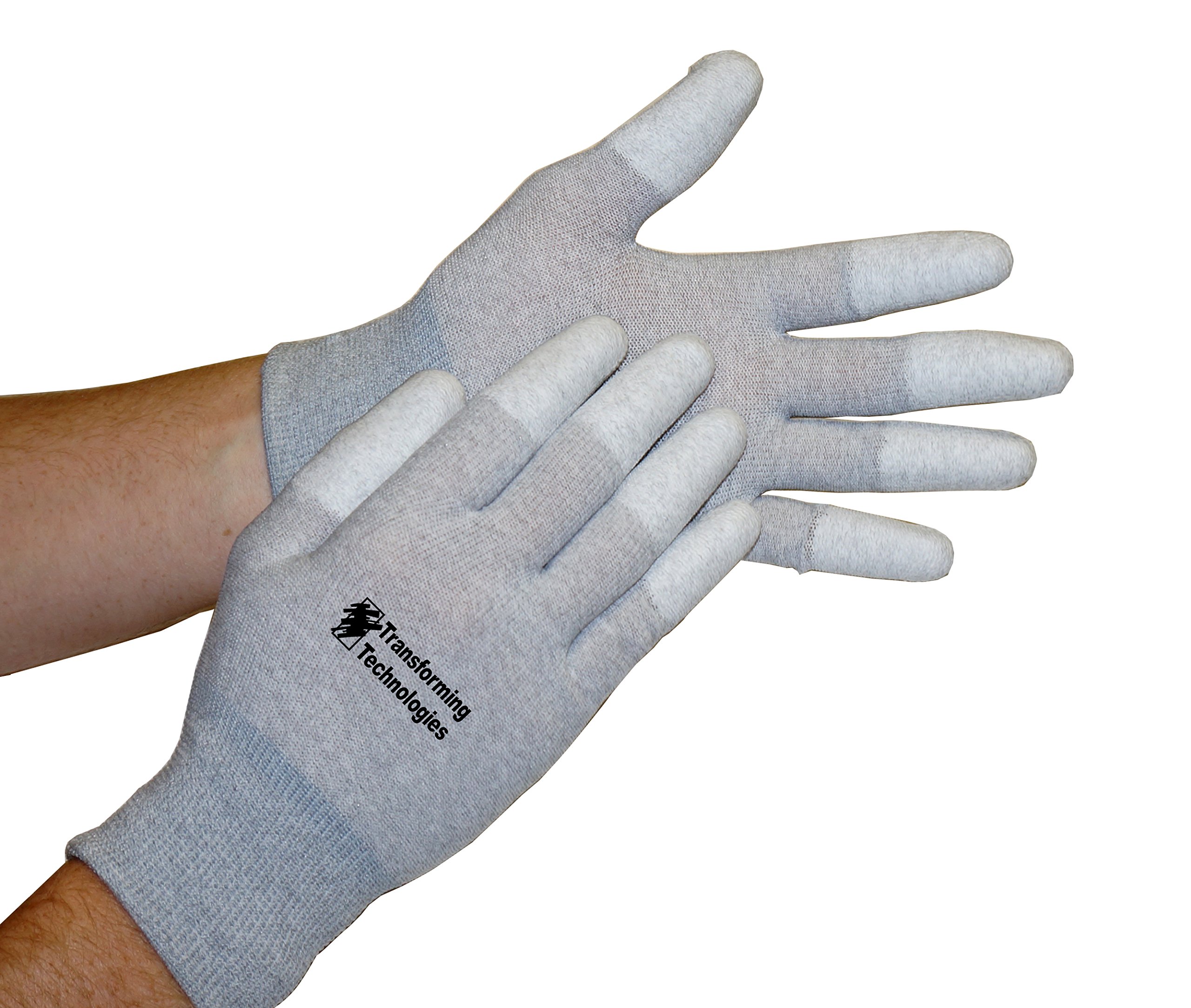 Transforming Technologies Gl4503t Coated Finger Tip Esd Glove Medium 12