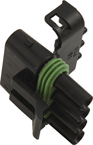 50-340 Weather Pack Sealed Electrical Connector 4 Pin Female Plastic Black