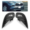 Hecasa Pair Led Fog Lights For 2020 2021 2022 Toyota Highlander Lamp W Wire Harness Switch Relay Chrome Housing Clear Lens 