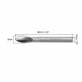 Uxcell Tungsten Carbide Rotary Files 1 4 Shank Single Cut Flame Shape Burrs Tool 8mm Dia For Die Grinder Drill Bit Alloy Steel