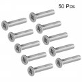 Uxcell M3x16mm Flat Head Machine Screws Phillips Cross Screw 304 Stainless Steel Fasteners Bolts 50pcs