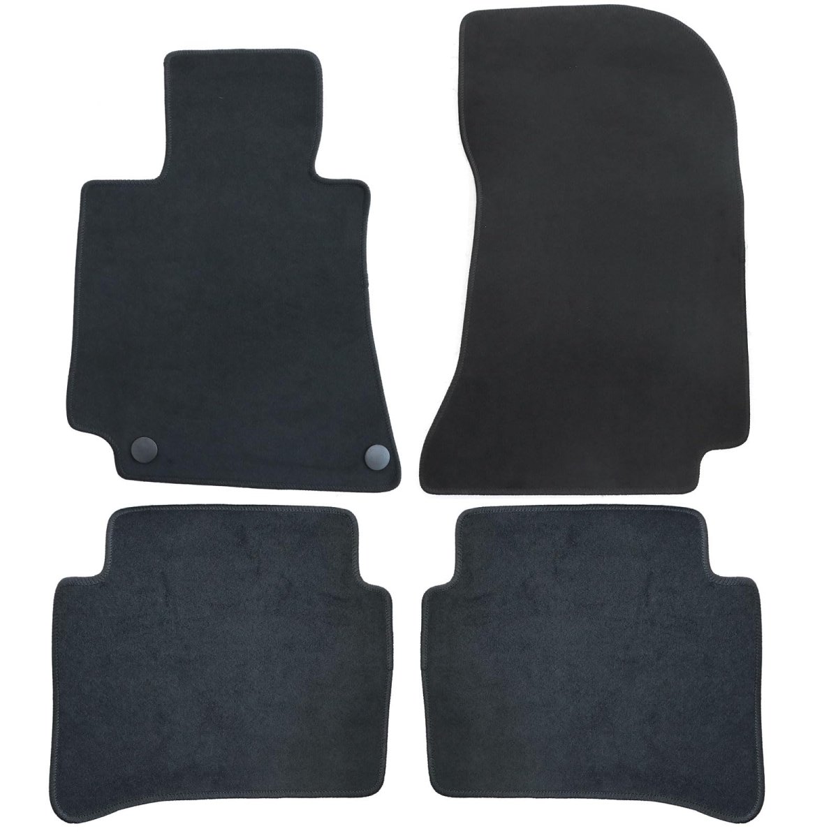Floor Mats For Mercedes Benz W212 E Class 2010 2016 4 Piece Set Black Velour And Plastic Interior Car Front Rear Row Direct