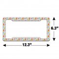 Classy Cocktails Happy Hour Drinks Pattern License Plate Tag Frame