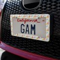Classy Cocktails Happy Hour Drinks Pattern License Plate Tag Frame