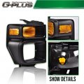 G-plus Headlight Trim Bezel With Parking Turn Signal Light Compatible 08-14 Ford E150 E250 08-19 E350 Passenger Side Right