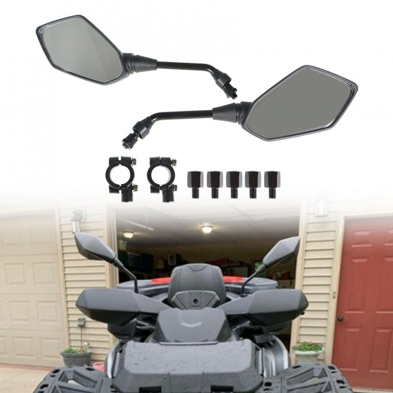 Left Right Atv Rear View Mirrors For Sportsman 400 450 500 550 570 700 800 850 Convex Side With 360 Degrees Rotation Windshield
