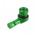 X Autohaux Pair Green Aluminum Alloy 90 Degree Universal Motorcycle Wheel Rim Vacuum Tire Valve Stems Caps 11 3mm