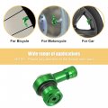 X Autohaux Pair Green Aluminum Alloy 90 Degree Universal Motorcycle Wheel Rim Vacuum Tire Valve Stems Caps 11 3mm