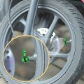 X Autohaux Pair Green Aluminum Alloy 90 Degree Universal Motorcycle Wheel Rim Vacuum Tire Valve Stems Caps 11 3mm