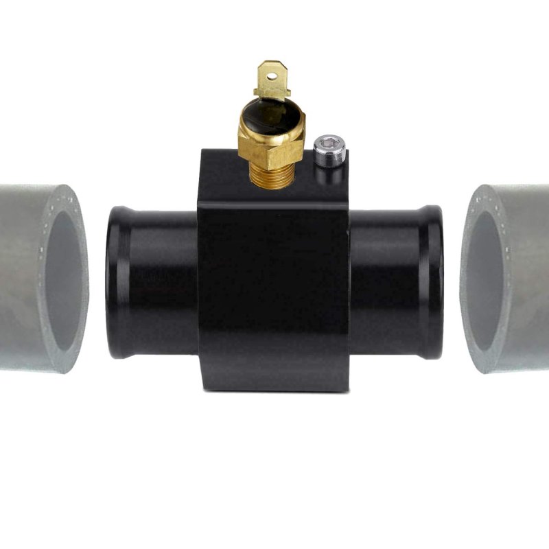 Automotive Engine Radiator Inline Hose Fitting Adapter Water Temperature Thermostat Sensor Electric Fan Switch Kit 38mm 180
