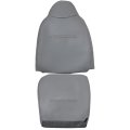 Front Driver Side Bottom And Top Back Replacement Seat Covers Gray H Microfiber Leather For Ford F250 F350 F450 F550 2001 2002 