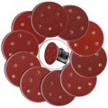 Hifrom 120pcs 5 Inch Sanding Discs 6-hole Dustless Hook-and-loop 40 60 80 100 120 150 180 240 320 400 Grit Sandpaper Assortment