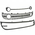 Hecasa Lower Bumper Grille W Fog Light Bezel For 2001-2005 Volkswagen New Beetle Replacement Vw1036104 Vw1094111 Vw1044102