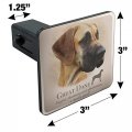 Great Dane Dog Breed Tow Trailer Hitch Cover Plug Insert For 1 25 In Receivers Heavy Duty Black Abs Plastic Modern Style