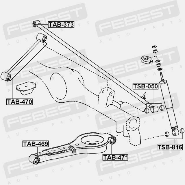 Arm Bushing For Rear Febest Tab-469 48720-0k030