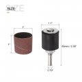 Uxcell 100 Pcs 1 Inch Sanding Sleeves Sandpaper Set 400 Grit With 2 0 79 Drum Mandrels For Rotary Tools