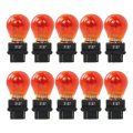 Usonline911 10 Pcs Amber 3157 Tail Signal Brake Light Bulbs Car Accessories Rear 
